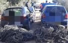 Agentes de la Policía Local de Cintruénigo intervinieron en mayo de este año cuatrocientos kilos de cableado de origen injustificado