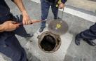 Fotos de los trabajos de Policía Nacional en el subsuelo de Pamplona
