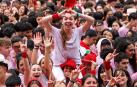 Fotos del chupinazo 2024 de San Fermín en la plaza del Castillo.