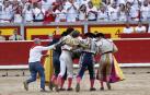 Fotos de la corrida de La Palmosilla, en la que se han cortado tres orejas y Borja Jiménez ha sufrido una cornada./