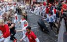 Cogida en la curva de Mercaderes. |