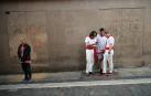 Momentos antes del segundo encierro de San Fermín 2024. |