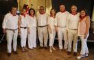 Por la izquierda: Manuel Torres Martín (Sevilla Gourmet), Silvia Maraver, María Ferraro García, José Manuel Álvarez Borquetas (gerente de Sevilla Gourmet),  Constanza González y Miguel Ángel Jurado (Catering Miguel Ángel),  Álvaro Merino Osborne y Patricia Ogara (Grupo Merino)