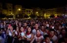 Actuación del grupo vasco Zetak la noche del 8 de julio de 2024 en la Plaza del Castillo durante SanFermies