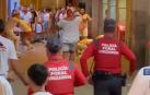 La Policía Foral ha intervenido en la pelea, tras la que han sido detenidas dos personas y que se ha saldado con dos heridos