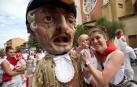Foto de la salida de la Comparsa de Gigantes y Cabezudos este 9 de julio de 2024 en San Fermín