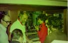Un encierro de 1975 desde el escaparate de la papeleria Castiella