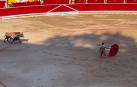 Vídeo con la faena de rodillas de Roca Rey a su primero  en la corrida del 10 de julio
