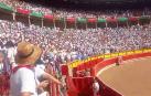 la lluvia cae poco antes del inicio de la corrida del 11 de julio pero no peligra el festejo