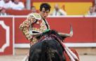 Andrés Roca Rey, durante la lidia de la corrida del pasado 10 de julio, en la que cortó tres orejas