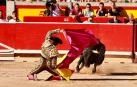 Roca Rey recibe a portagayola al segundo toro de la corrida de Jandilla