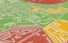 El mapa de Pamplona cambia de color en función del factor analizado: renta o soledad