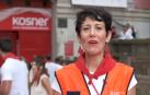 La ministra Elma Saiz, en el callejón de la plaza de toros
