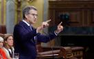 El líder del PP, Alberto Núñez-Feijóo, interviene este miércoles en el Congreso