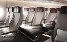 Cabina de un A350 de Qantas