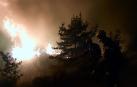 Imágenes del incendio que ha afectado la madrugada de este sábado al fuerte San Cristóbal de Pamplona