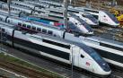 Trenes de alta velocidad en un depósito cerca de la capital de Francia, París (archivo)