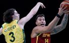Willy Hernangómez, en una acción del partido ante Australia