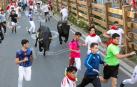 Fotos del sexto y último encierro de fiestas de Tudela 2024. /