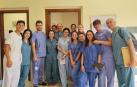 El equipo de sanitarios, en el Hospital Monkole en Kinshasa, donde han trabajado dos semanas.