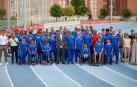 El director general del INDAF, Jorge Aguirre, recibe a una delegación cubana de deportistas