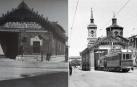 A la izquierda, el fielato en 1900, recién construido. A la derecha, El edificio, transformado como estación de El Irati hacia 1920
