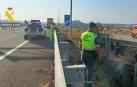Tres personas muertas al salirse de la vía e incendiarse un turismo en la A-22 en Huesca