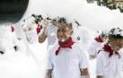 Fotos del cohete de fiestas de Burlada./