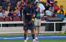 El delantero del Barcelona Lamine Yamal en la previa del torneo Joan Gamper,