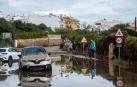 Situación de una calle en Alaior, Menorca, este viernes después las intensas lluvias y tormentas de la dana