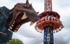 Una de las nuevas atracciones de gran caída libre en el parque Sendaviva.