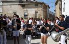 Fotos del cohete de fiestas de Oteiza. /