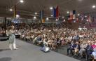 La rectora de la Universidad de Navarra, María Iraburu, se dirigió ayer por la mañana a los nuevos estudiantes y sus familias, en la Jornada de Bienvenida.