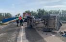 Imagen del accidente ocurrido en la carretera NA-5211 en el término de Buñuel
