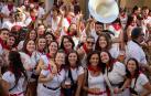 Fotos del cohete de fiestas de Caparroso 2024. /