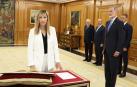 La nueva presidenta del Tribunal Supremo y del Consejo General del Poder Judicial, María Isabel Perelló Doménech, jura su cargo ante el Rey Felipe VI, en el Palacio de la Zarzuela
