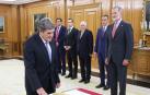 El Rey preside, en el Palacio de la Zarzuela, el acto de promesa del nuevo gobernador del Banco de España, José Luis Escrivá Belmonte