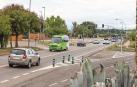 Un tramo de la avenida de Tarazona de Tudela, con el CIP ETI y el IES Valle del Ebro, al fondo a la izquierda