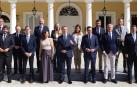 El presidente del PP, Alberto Núñez Feijóo, junto a los barones de su partido