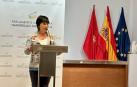 Laura Aznal, portavoz de EH Bildu, durante su comparecencia