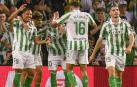 Celebración del segundo gol del Betis