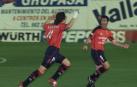 Mariano Andrés Armentano celebra con Fran Jusué el gol más madrugador de la historia de Osasuna en Vallecas. Era octubre de 2001