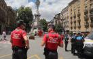 Agentes forales y municipales durante este San Fermín
