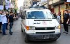 Imagen de una ambulancia en las calles de Beirut, Líbano