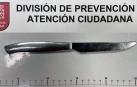 Cuchillo intervenido en la pelea de Burlada