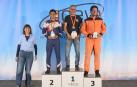 El piloto navarro Cástor Fantoba, en lo alto del podio del Campeonato y Open de España de Vuelo Acrobático (CEVA)