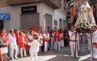 Los auroros de Corella dedican una pieza a la Virgen de la Merced a la llegada de la procesión a la calle Mayor