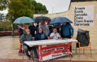 Integrantes de la plataforma 'Vecinos del 60', durante la rueda de prensa