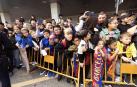 Llegada del Barcelona a Pamplona./