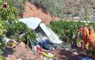 Foto del accidente mortal de un helicóptero en Valencia./